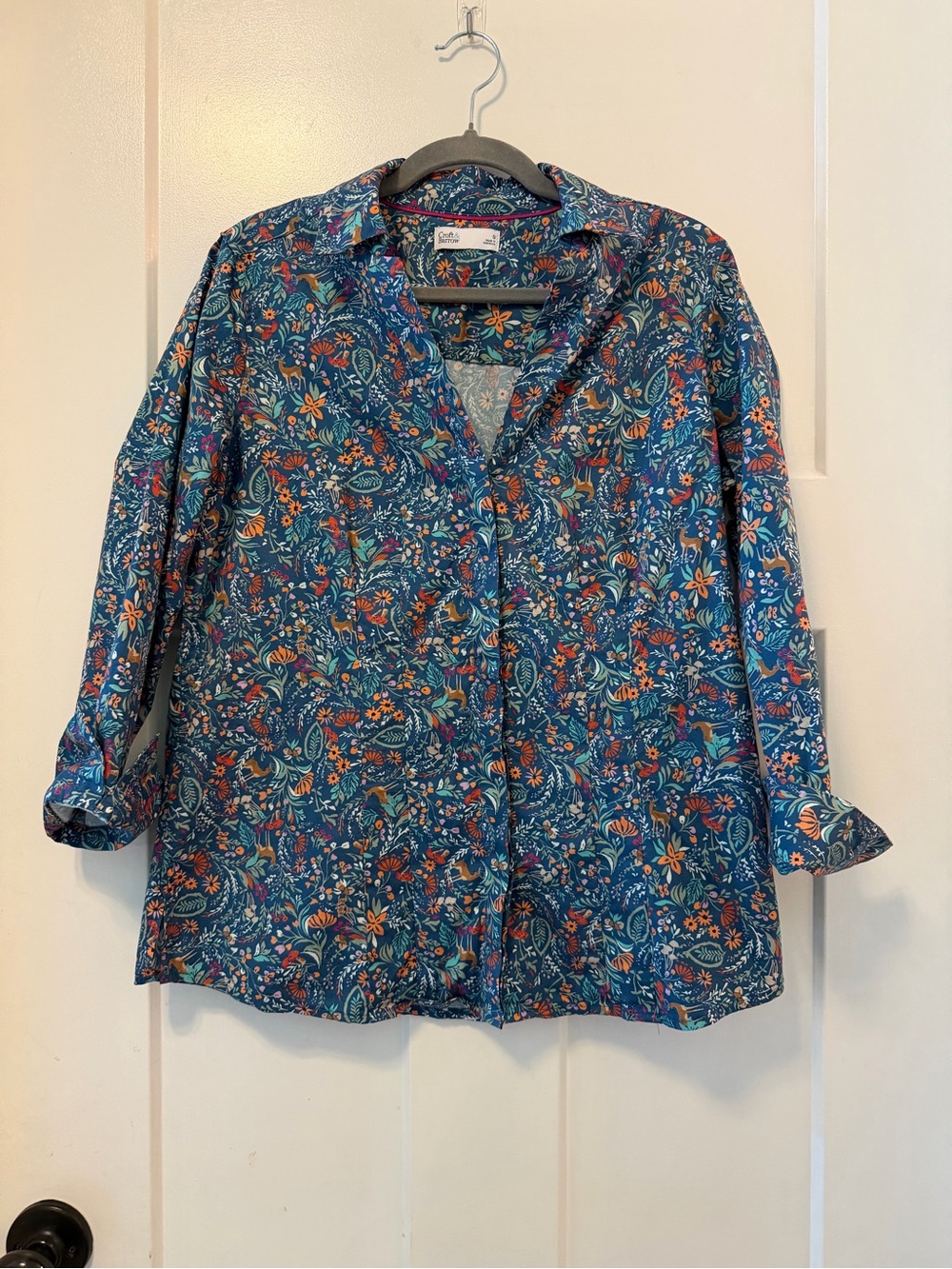 Croft and Barrow Whimsical Forest Button Up